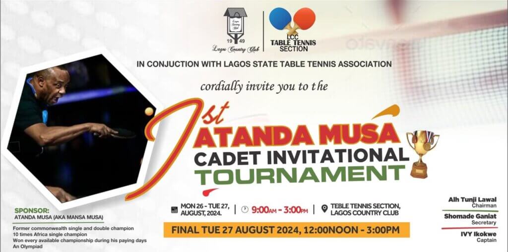 Atanda Musa Champions Future Stars with National Cadet Tournament in Lagos Country Club